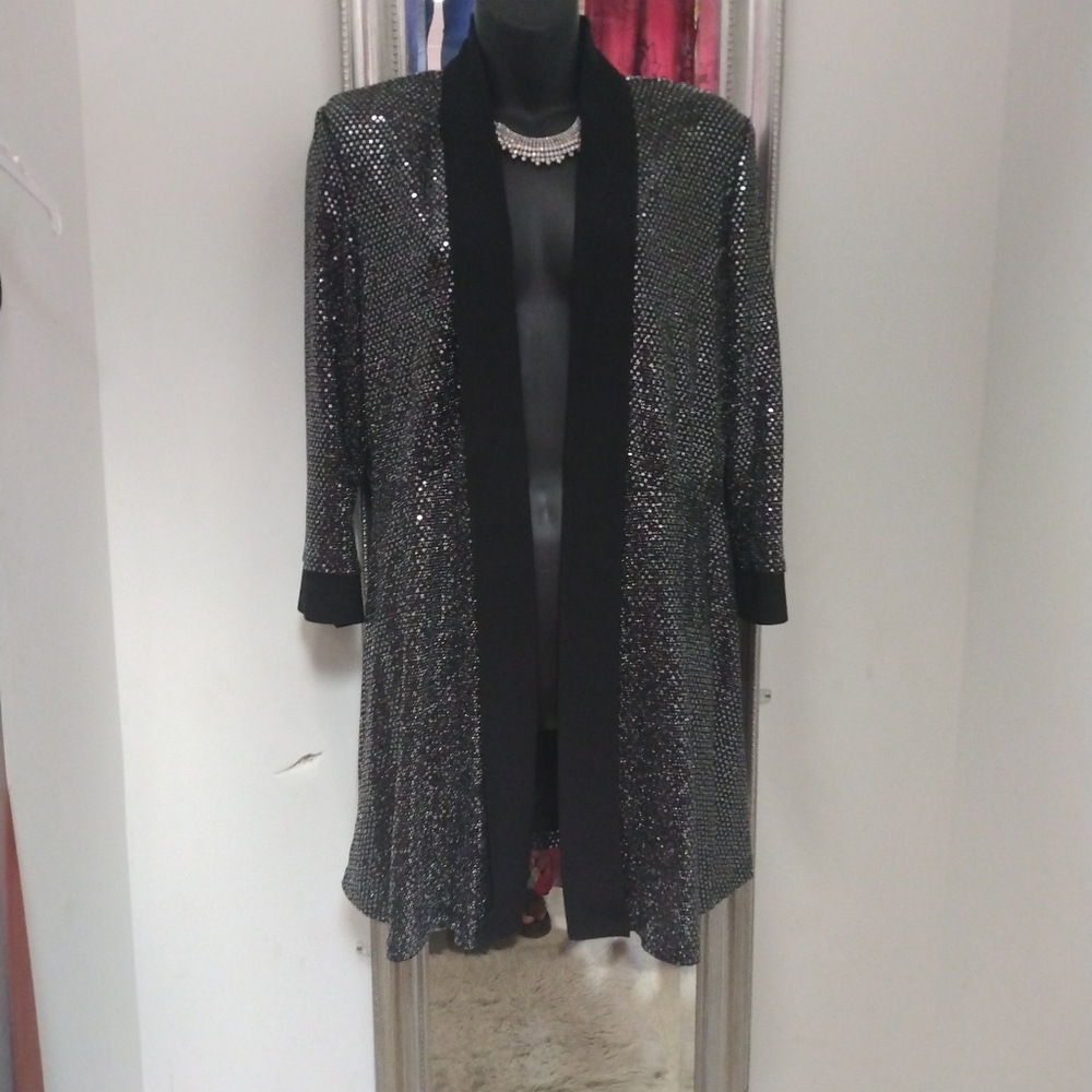R & M Colección pre-owned Metalic silver woman cardigan